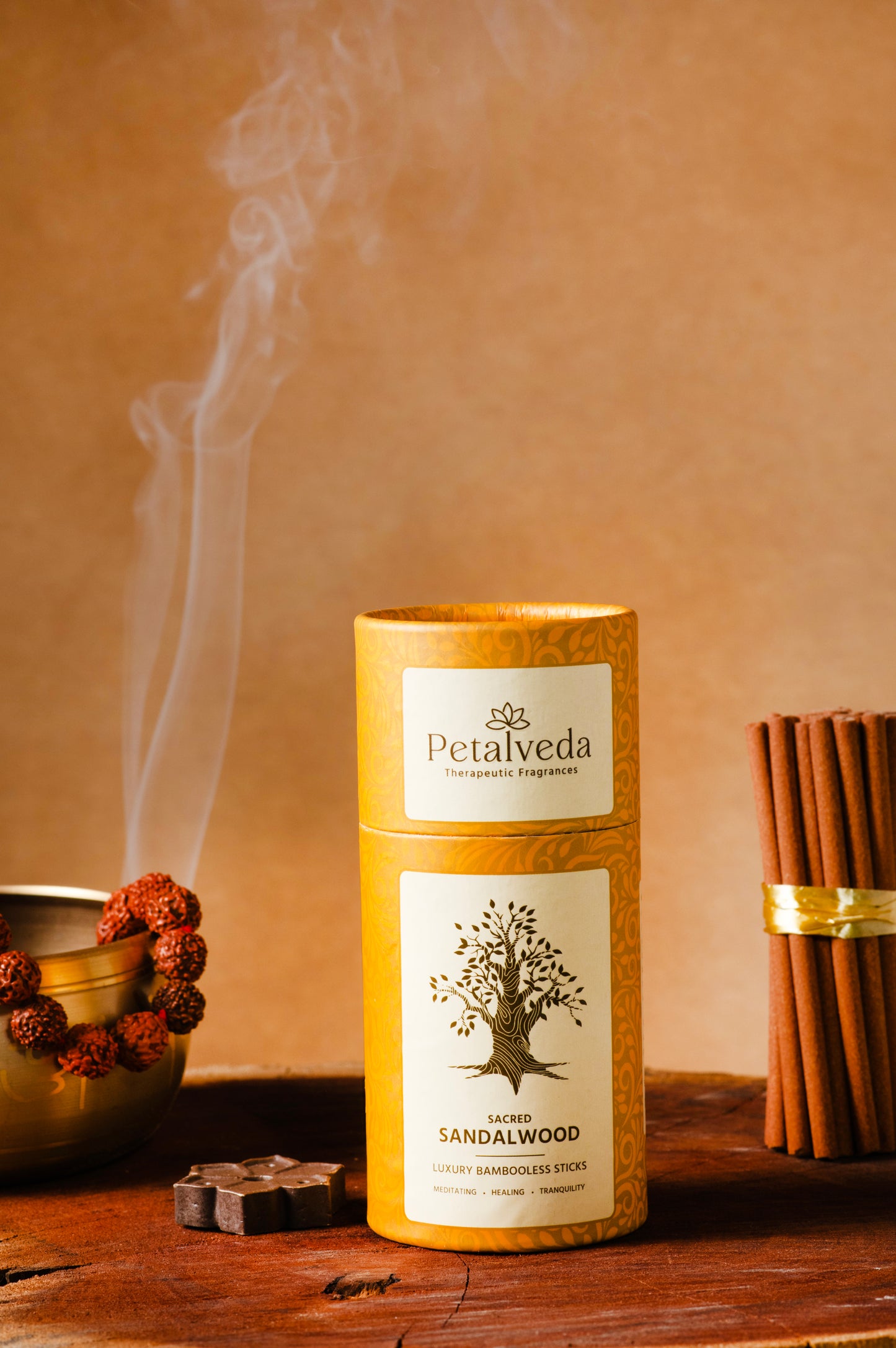 Sacred Sandalwood Bambooless Incense Sticks- Meditation & Healing