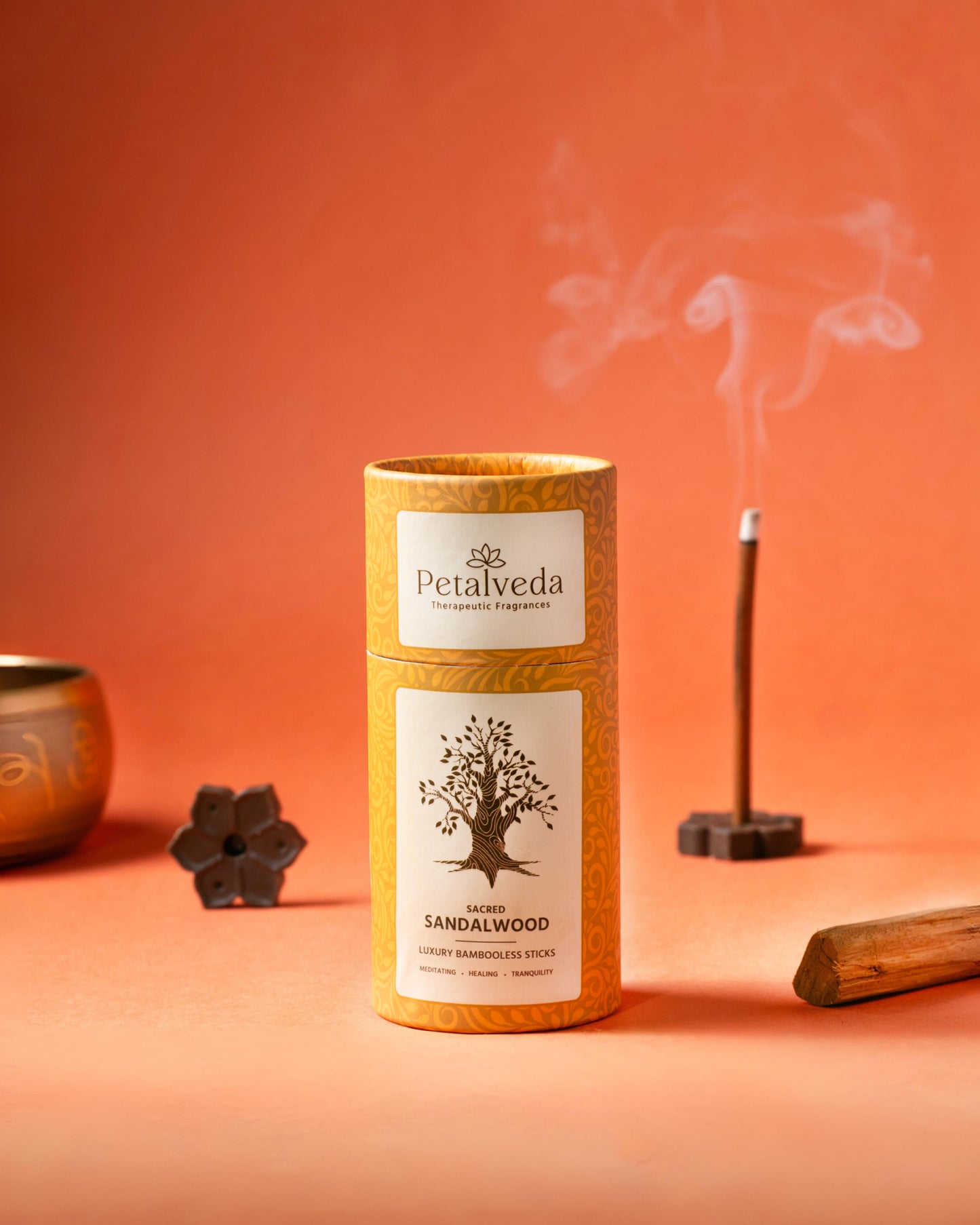 Sacred Sandalwood Bambooless Incense Sticks- Meditation & Healing