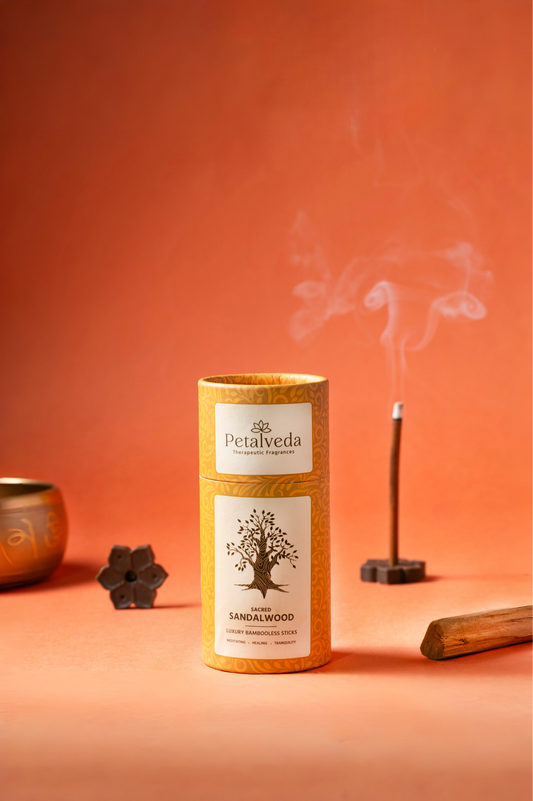 Sacred Sandalwood Bambooless Incense Sticks- Meditation & Healing